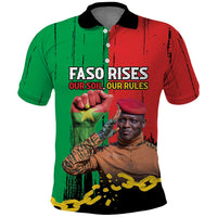 Ibrahim Traore Polo Shirt Faso Rises Our Soil Our Rules
