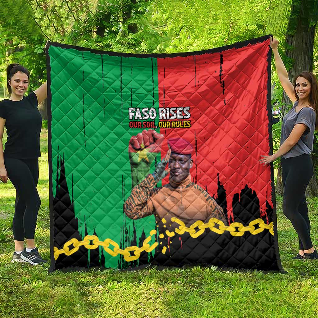 Ibrahim Traore Quilt Faso Rises Our Soil Our Rules