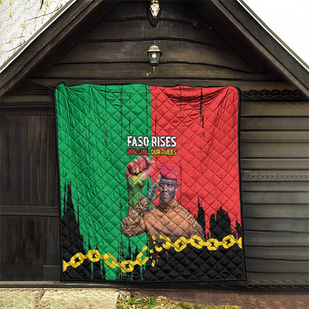 Ibrahim Traore Quilt Faso Rises Our Soil Our Rules