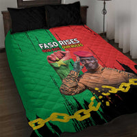 Ibrahim Traore Quilt Bed Set Faso Rises Our Soil Our Rules
