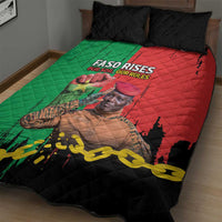 Ibrahim Traore Quilt Bed Set Faso Rises Our Soil Our Rules