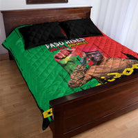 Ibrahim Traore Quilt Bed Set Faso Rises Our Soil Our Rules