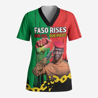 Ibrahim Traore Scrub Top Faso Rises Our Soil Our Rules - Wonder Print Shop