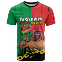 Ibrahim Traore T Shirt Faso Rises Our Soil Our Rules