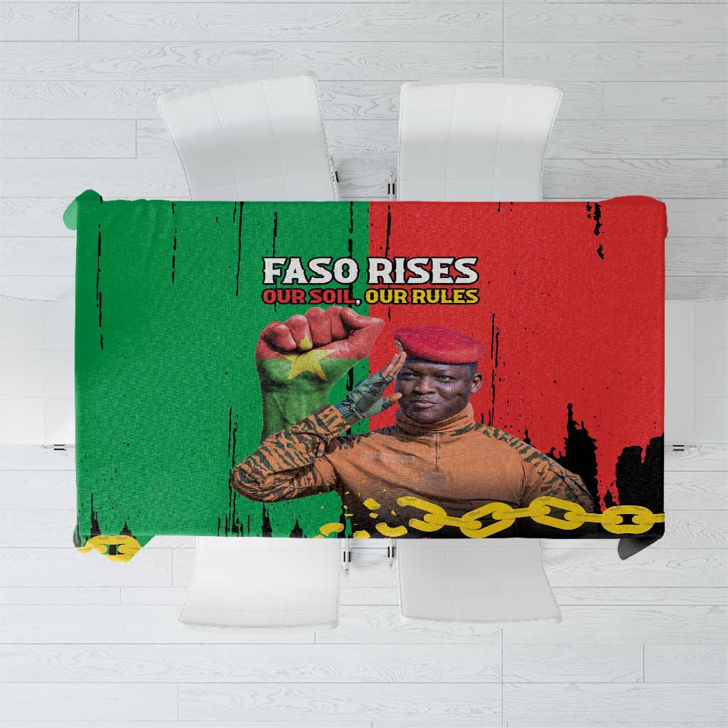 Ibrahim Traore Tablecloth Faso Rises Our Soil Our Rules