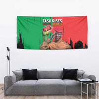 Ibrahim Traore Tapestry Faso Rises Our Soil Our Rules