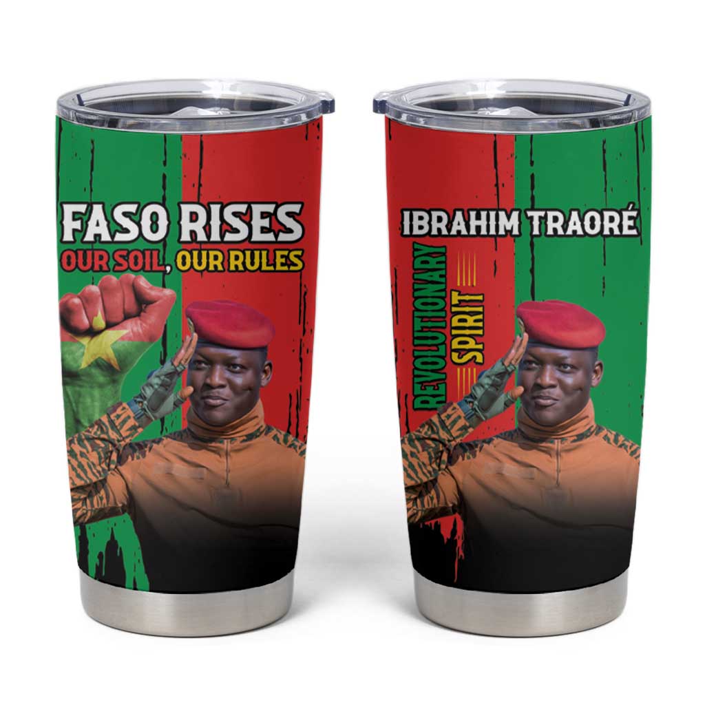 Ibrahim Traore Tumbler Cup Faso Rises Our Soil Our Rules