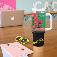 Ibrahim Traore Tumbler With Handle Faso Rises Our Soil Our Rules