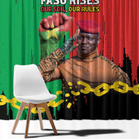 Ibrahim Traore Window Curtain Faso Rises Our Soil Our Rules