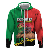 Ibrahim Traore Zip Hoodie Faso Rises Our Soil Our Rules