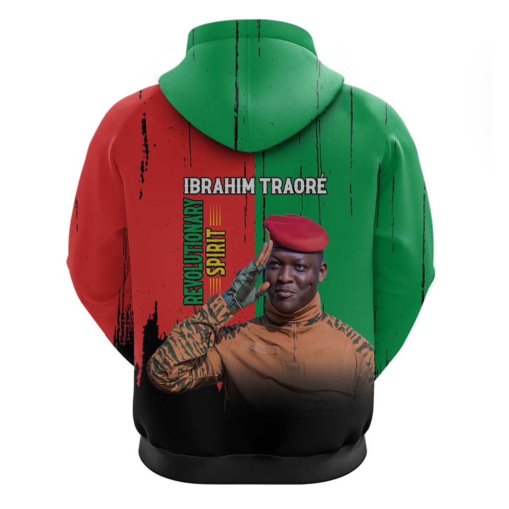 Ibrahim Traore Zip Hoodie Faso Rises Our Soil Our Rules