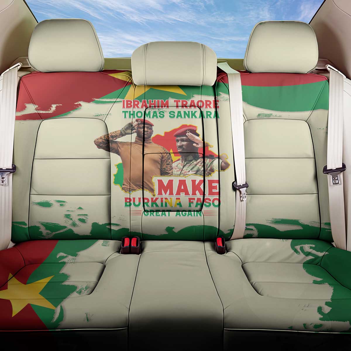 Ibrahim Traore Thomas Sankara Back Car Seat Cover Make Burkina Faso Great Again
