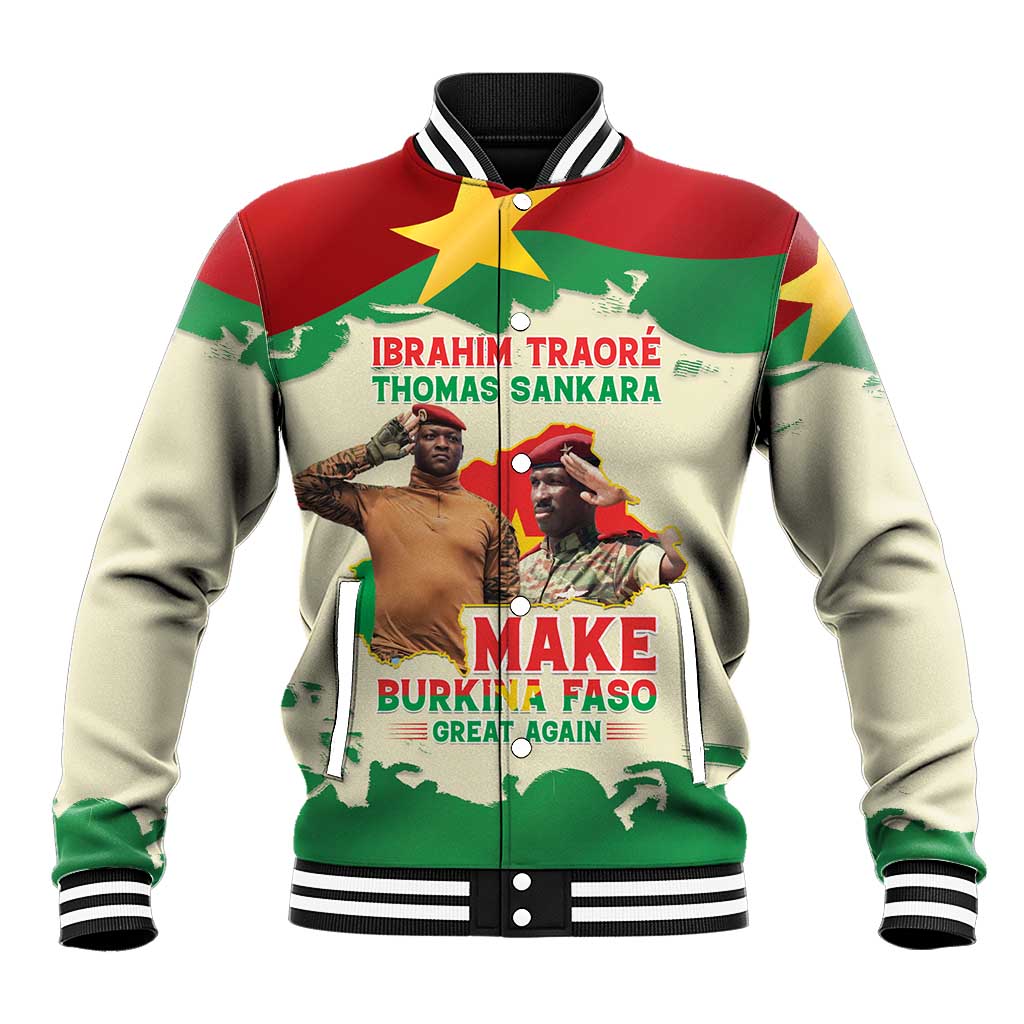 Ibrahim Traore Thomas Sankara Baseball Jacket Make Burkina Faso Great Again