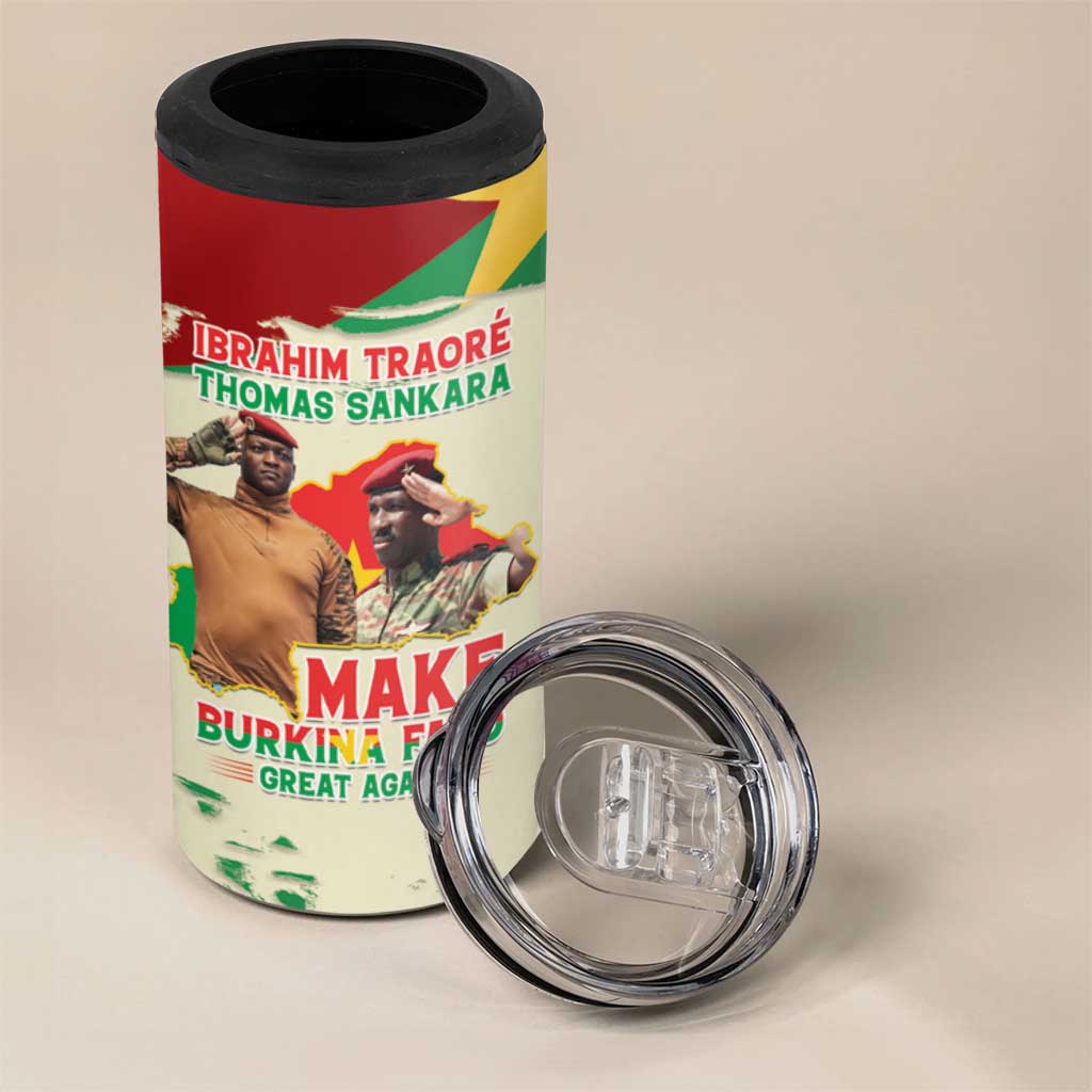 Ibrahim Traore Thomas Sankara 4 in 1 Can Cooler Tumbler Make Burkina Faso Great Again