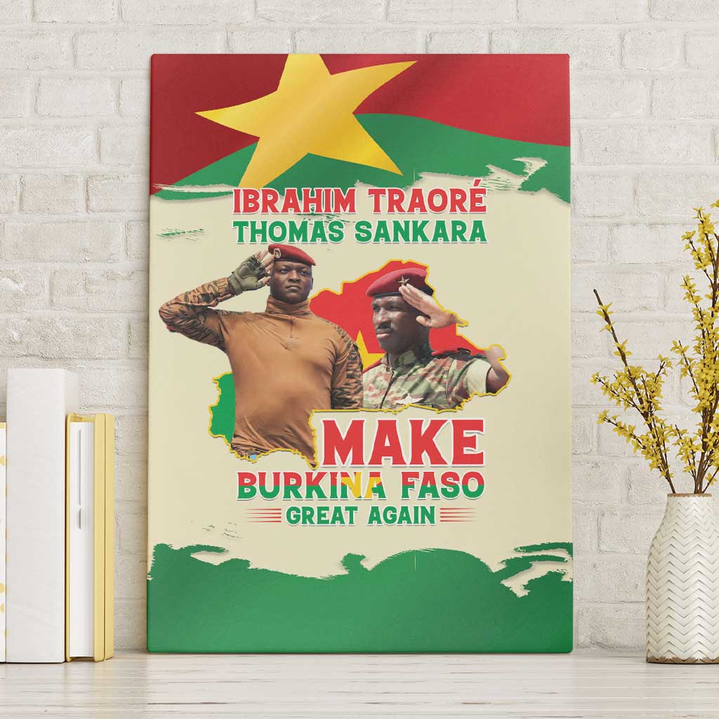 Ibrahim Traore Thomas Sankara Canvas Wall Art Make Burkina Faso Great Again