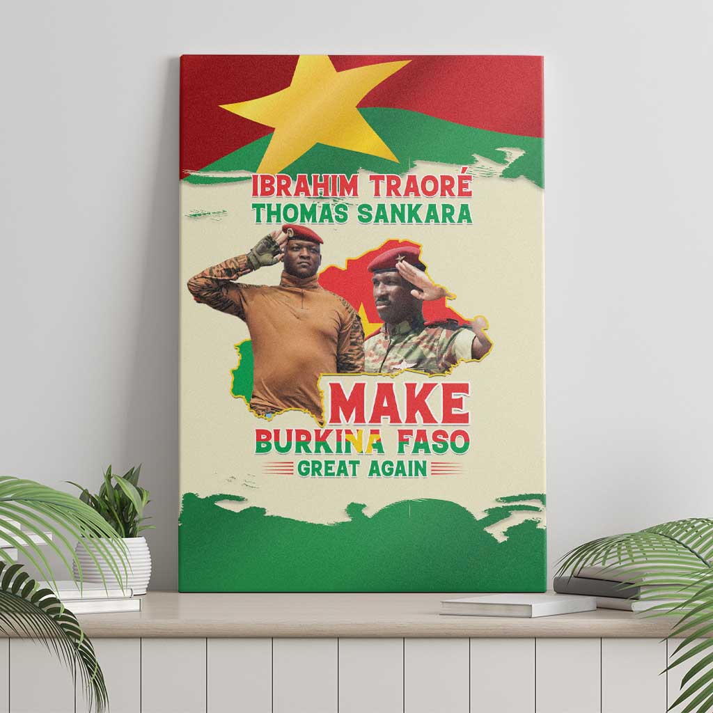 Ibrahim Traore Thomas Sankara Canvas Wall Art Make Burkina Faso Great Again