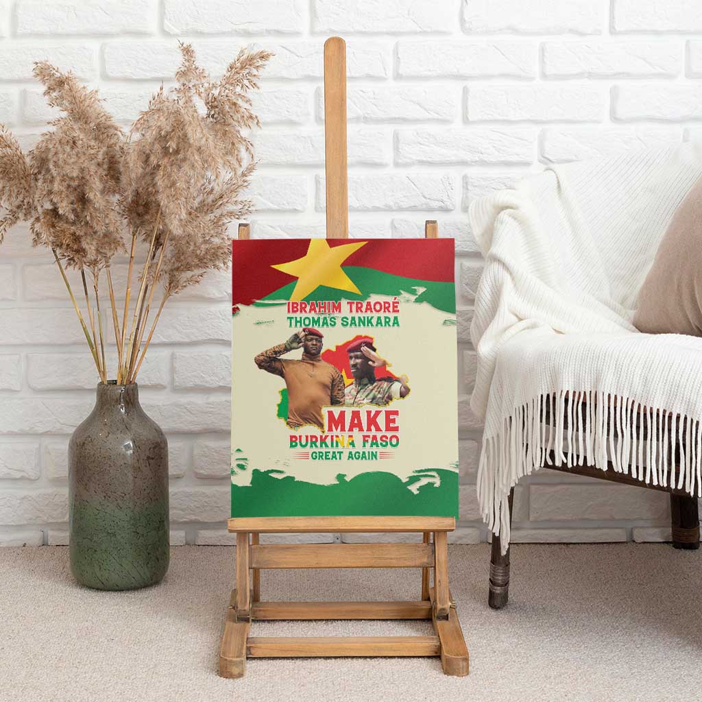 Ibrahim Traore Thomas Sankara Canvas Wall Art Make Burkina Faso Great Again