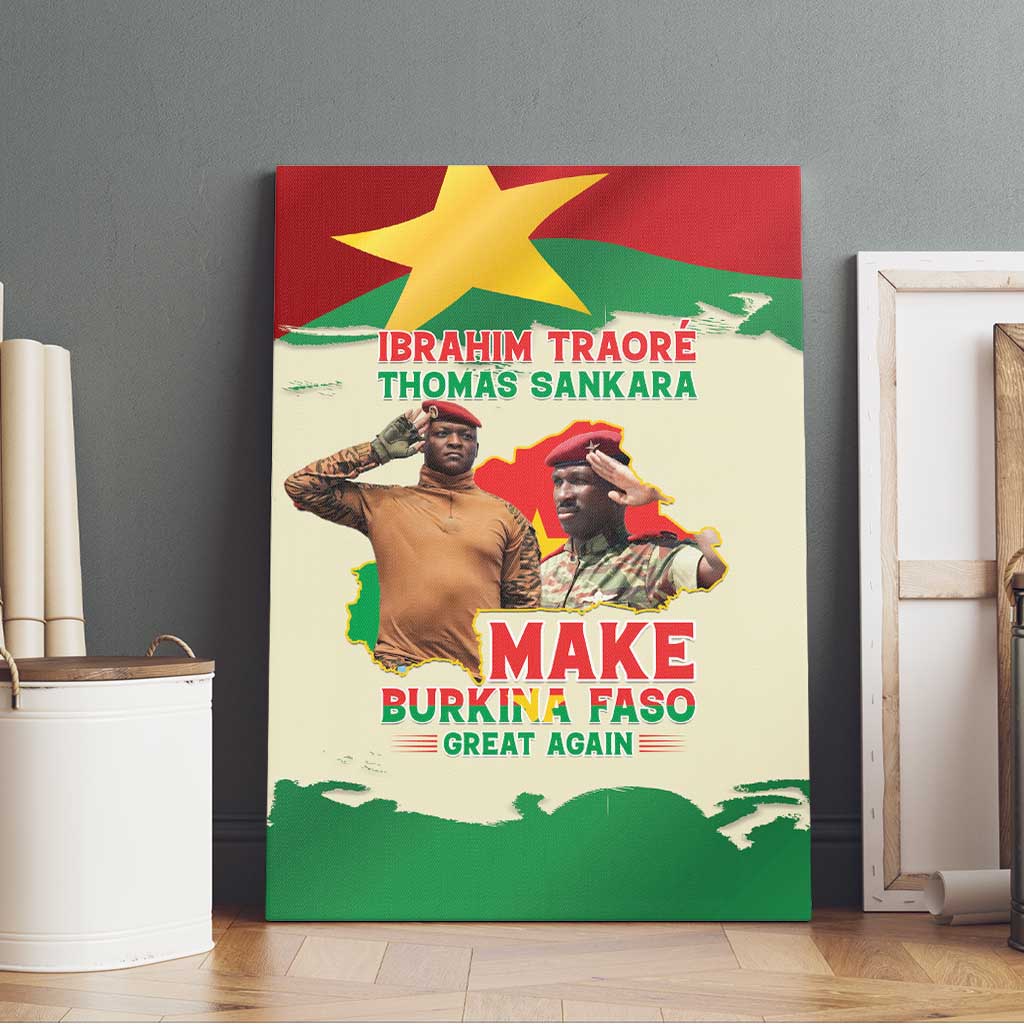 Ibrahim Traore Thomas Sankara Canvas Wall Art Make Burkina Faso Great Again