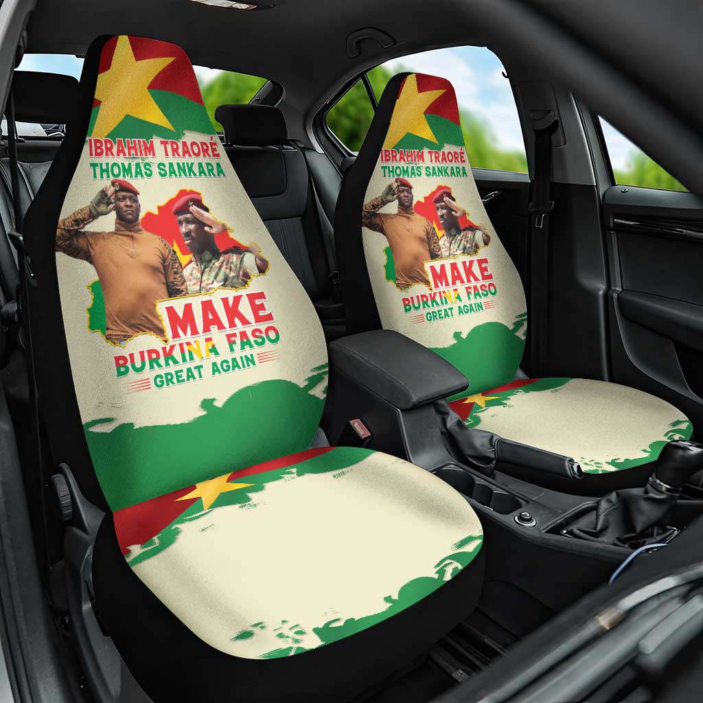Ibrahim Traore Thomas Sankara Car Seat Cover Make Burkina Faso Great Again
