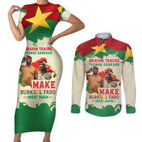 Ibrahim Traore Thomas Sankara Couples Matching Short Sleeve Bodycon Dress and Long Sleeve Button Shirt Make Burkina Faso Great Again