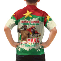 Ibrahim Traore Thomas Sankara Family Matching Off The Shoulder Long Sleeve Dress and Hawaiian Shirt Make Burkina Faso Great Again