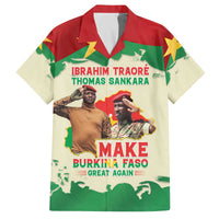 Ibrahim Traore Thomas Sankara Family Matching Off The Shoulder Long Sleeve Dress and Hawaiian Shirt Make Burkina Faso Great Again