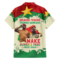 Ibrahim Traore Thomas Sankara Family Matching Off The Shoulder Long Sleeve Dress and Hawaiian Shirt Make Burkina Faso Great Again