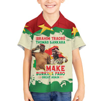 Ibrahim Traore Thomas Sankara Family Matching Off The Shoulder Long Sleeve Dress and Hawaiian Shirt Make Burkina Faso Great Again