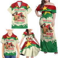 Ibrahim Traore Thomas Sankara Family Matching Off Shoulder Maxi Dress and Hawaiian Shirt Make Burkina Faso Great Again