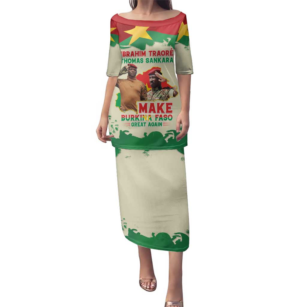 Ibrahim Traore Thomas Sankara Family Matching Puletasi and Hawaiian Shirt Make Burkina Faso Great Again