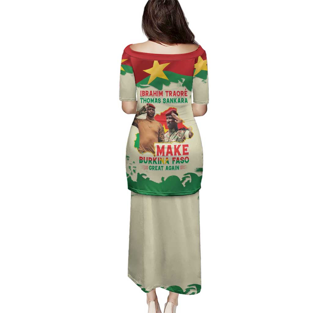 Ibrahim Traore Thomas Sankara Family Matching Puletasi and Hawaiian Shirt Make Burkina Faso Great Again