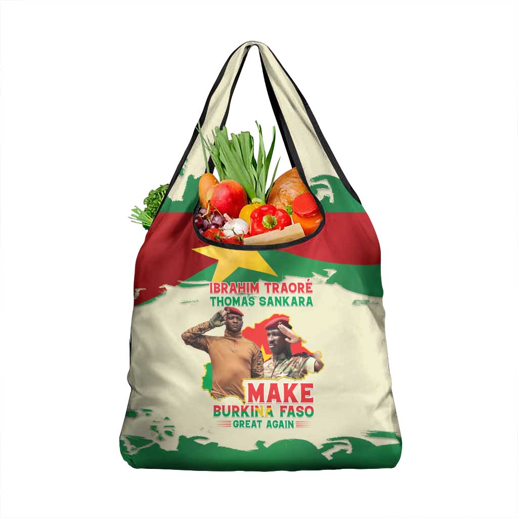 Ibrahim Traore Thomas Sankara Grocery Bag Make Burkina Faso Great Again