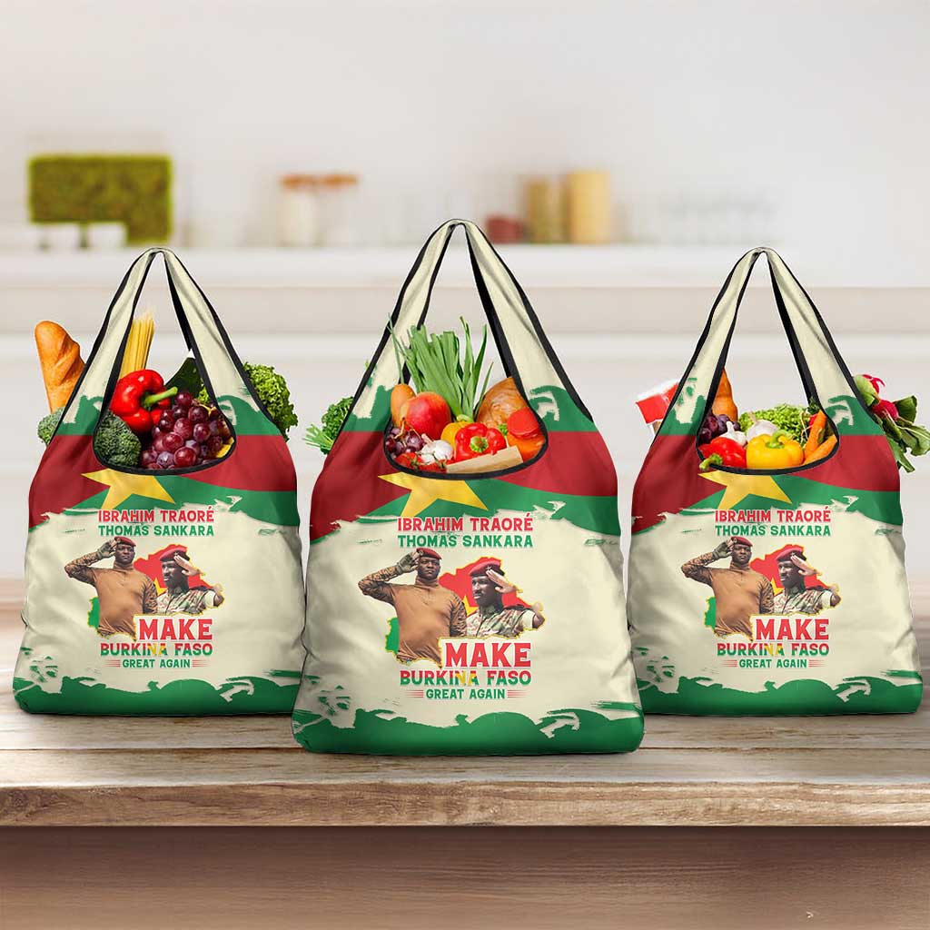 Ibrahim Traore Thomas Sankara Grocery Bag Make Burkina Faso Great Again
