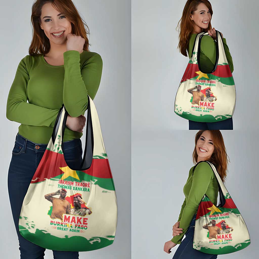 Ibrahim Traore Thomas Sankara Grocery Bag Make Burkina Faso Great Again