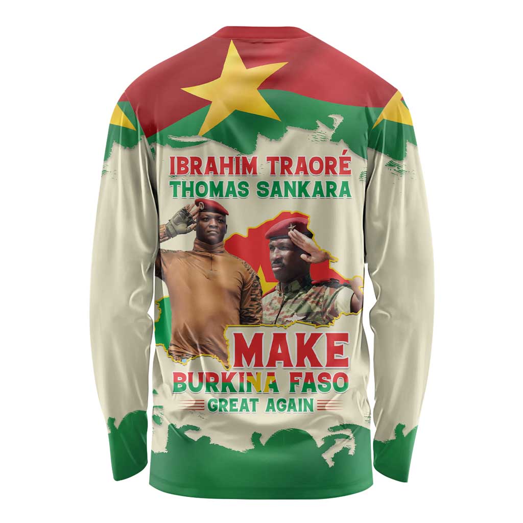 Ibrahim Traore Thomas Sankara Long Sleeve Shirt Make Burkina Faso Great Again