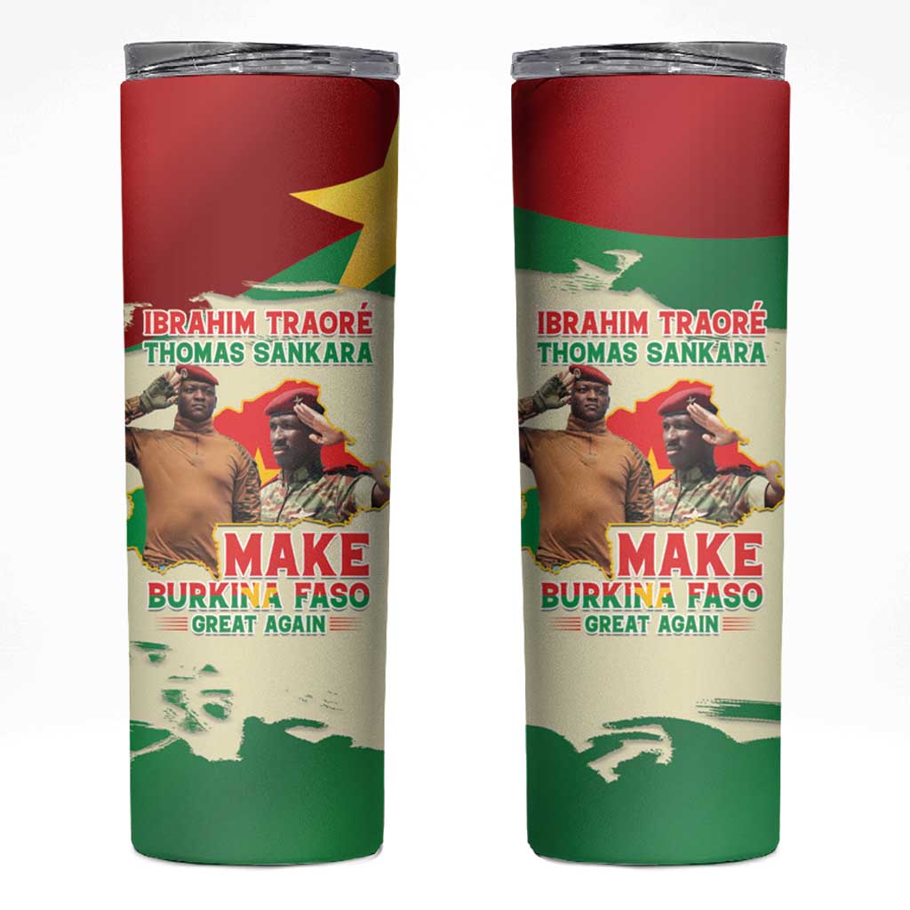 Ibrahim Traore Thomas Sankara Skinny Tumbler Make Burkina Faso Great Again