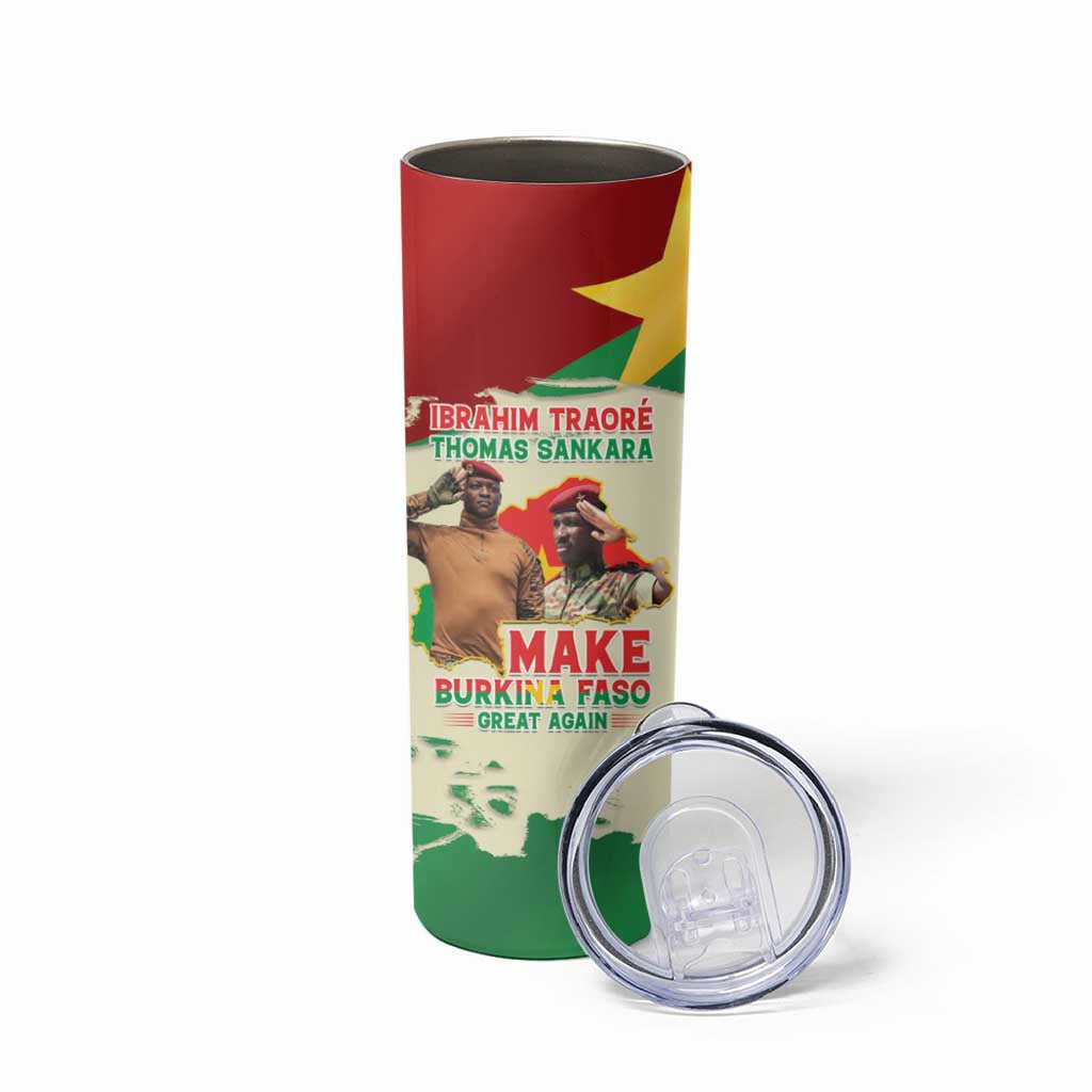 Ibrahim Traore Thomas Sankara Skinny Tumbler Make Burkina Faso Great Again