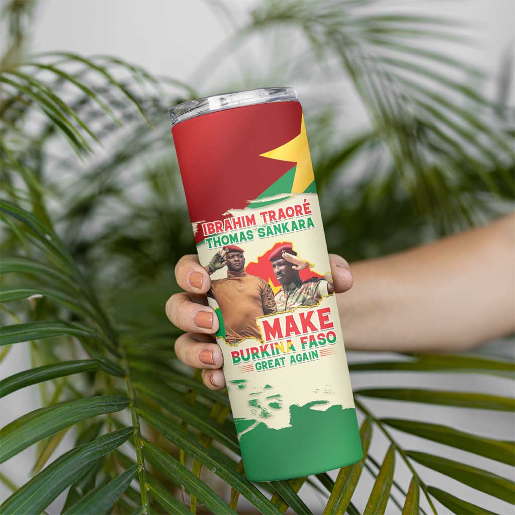 Ibrahim Traore Thomas Sankara Skinny Tumbler Make Burkina Faso Great Again