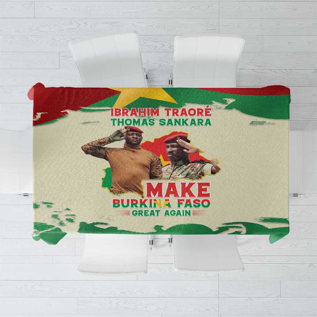 Ibrahim Traore Thomas Sankara Tablecloth Make Burkina Faso Great Again
