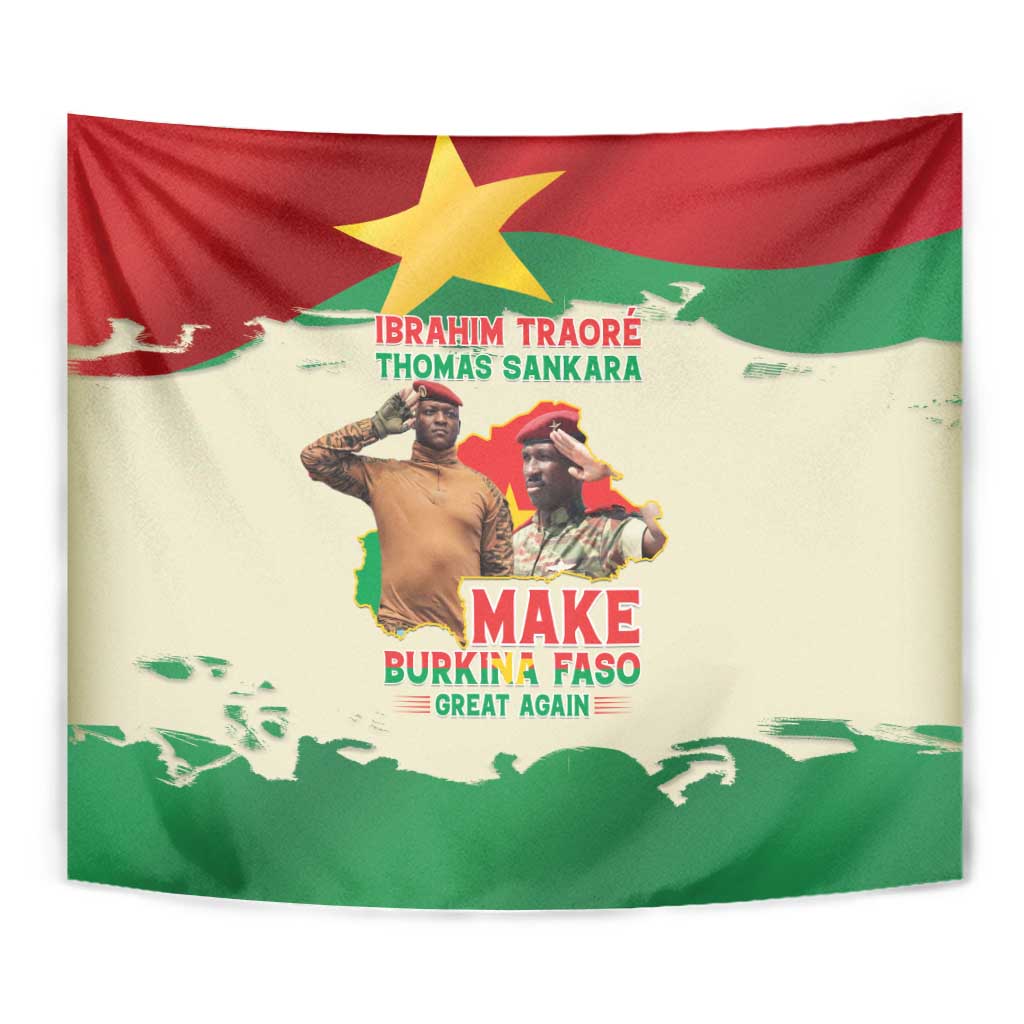 Ibrahim Traore Thomas Sankara Tapestry Make Burkina Faso Great Again