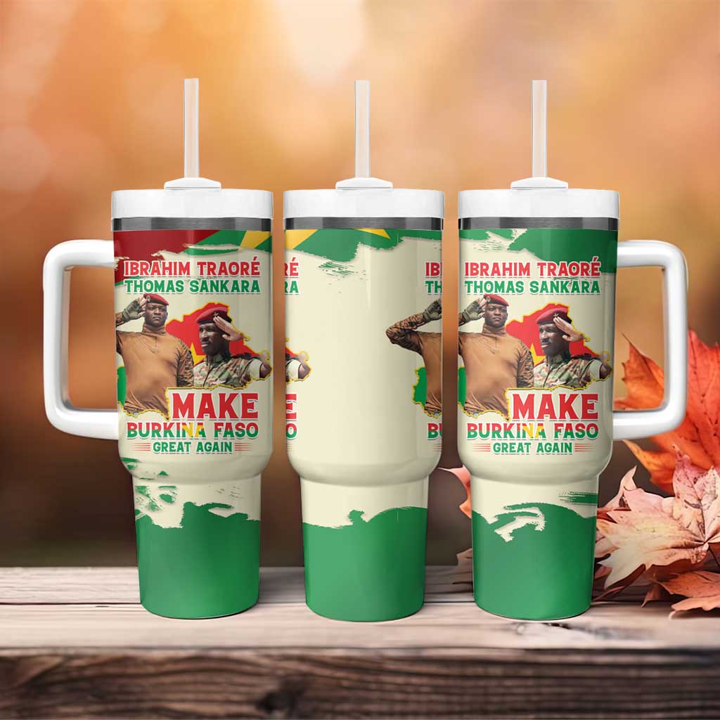 Ibrahim Traore Thomas Sankara Tumbler With Handle Make Burkina Faso Great Again