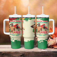 Ibrahim Traore Thomas Sankara Tumbler With Handle Make Burkina Faso Great Again