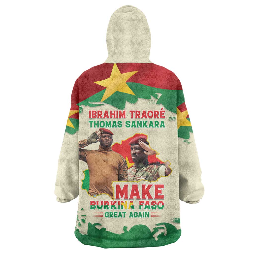 Ibrahim Traore Thomas Sankara Wearable Blanket Hoodie Make Burkina Faso Great Again