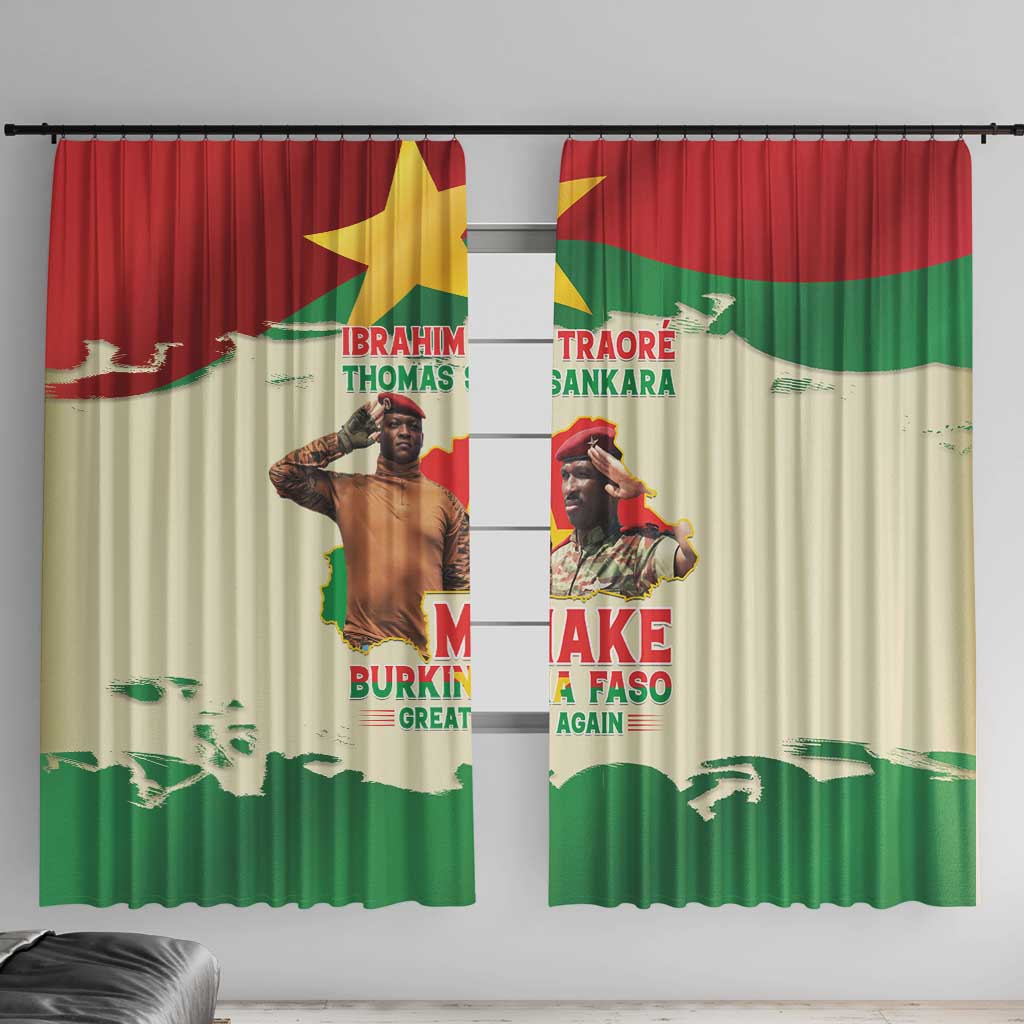 Ibrahim Traore Thomas Sankara Window Curtain Make Burkina Faso Great Again