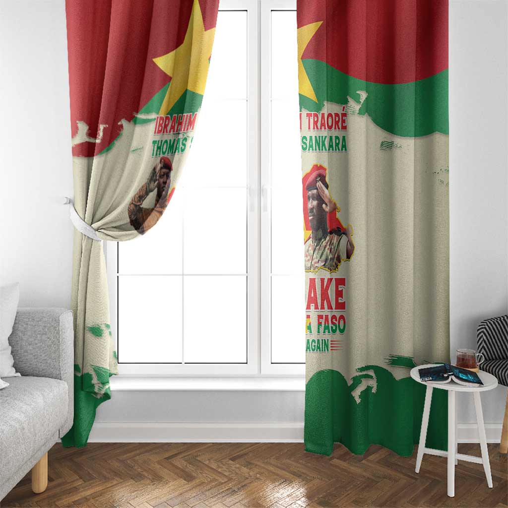 Ibrahim Traore Thomas Sankara Window Curtain Make Burkina Faso Great Again