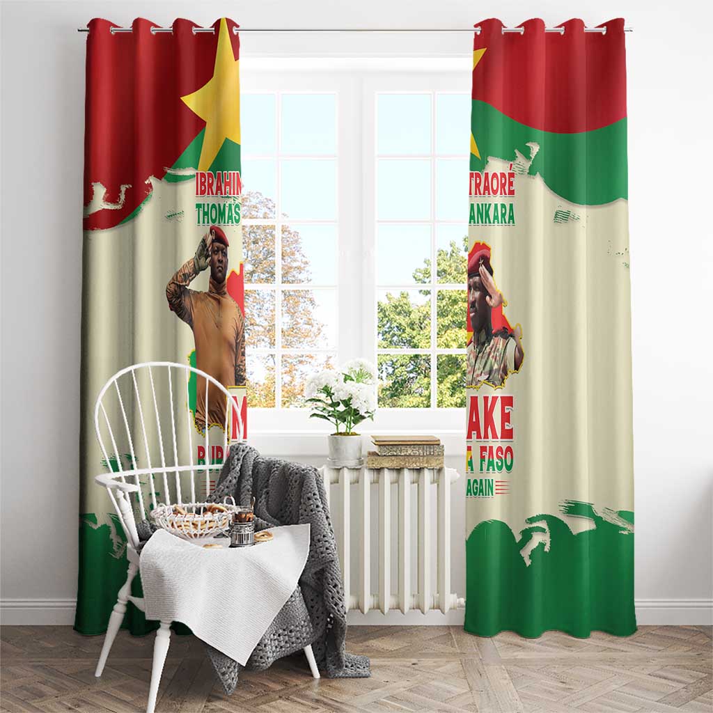 Ibrahim Traore Thomas Sankara Window Curtain Make Burkina Faso Great Again