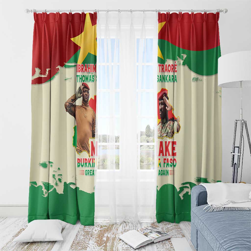 Ibrahim Traore Thomas Sankara Window Curtain Make Burkina Faso Great Again