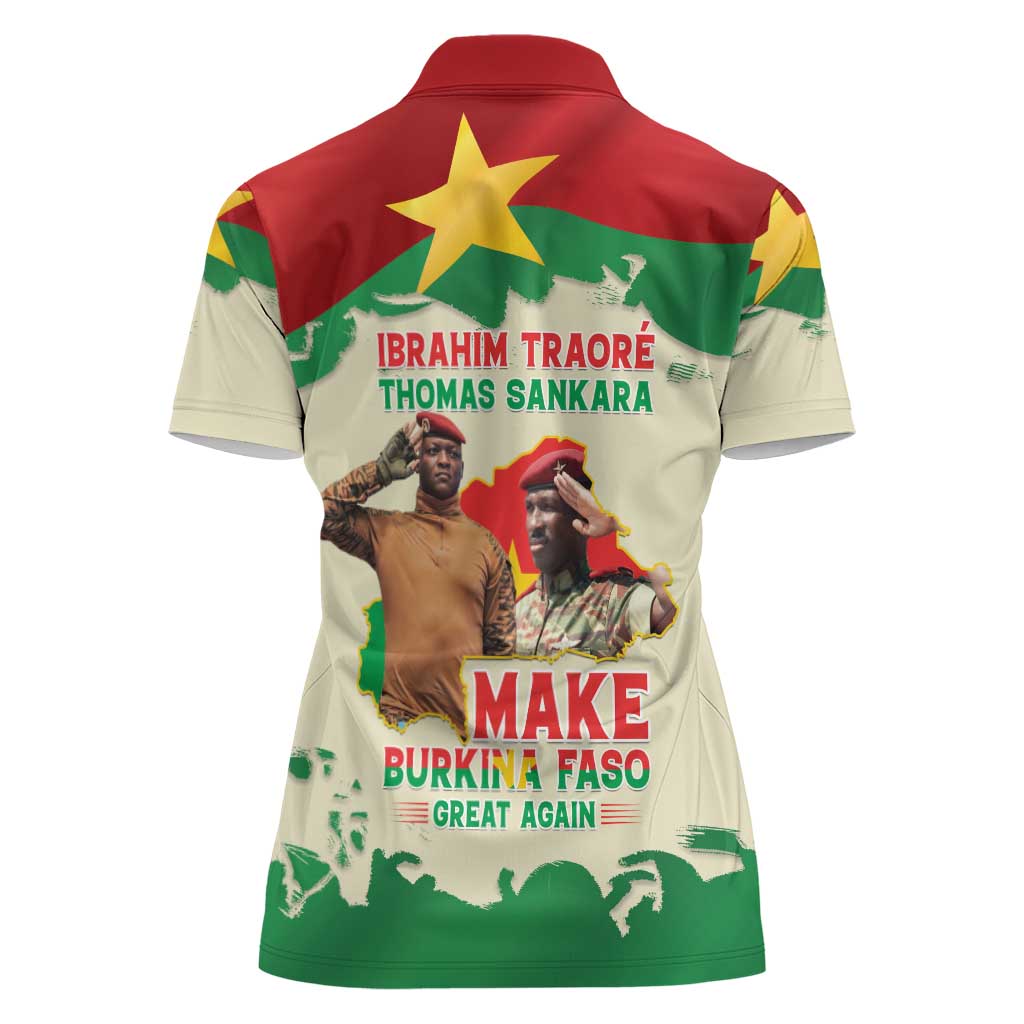 Ibrahim Traore Thomas Sankara Women Polo Shirt Make Burkina Faso Great Again