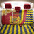 Chad Independence Day Back Car Seat Cover Coat Of Arms Gerbera Daisy