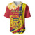 Personalised Chad Independence Day Baseball Jersey Coat Of Arms Gerbera Daisy